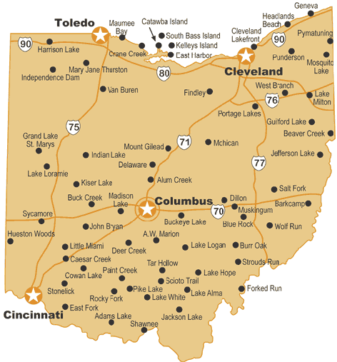 ohio campgrounds map
